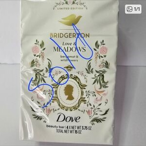 NEW Limited Edition Bridgerton Dove Beauty Bar Love & Meadows Beauty Bar x4 set